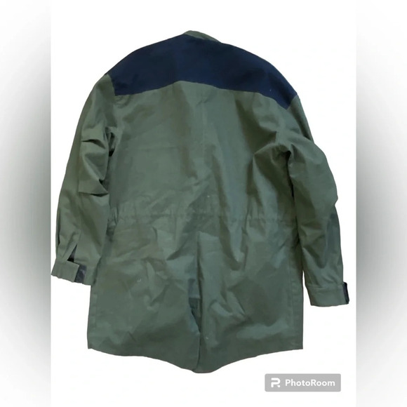 Matcha Story Green Long line canvas Utility Jacket Sz XL - Picture 2 of 9